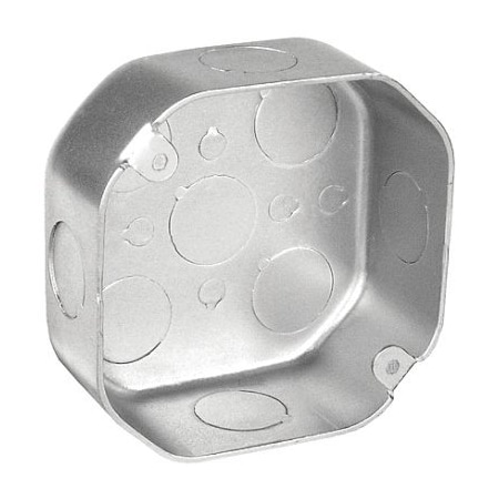 Southwire Electrical Box, 15.5 cu in, Octagon Box Type, 4 Gangs, Steel, Octagon Shape 54151-VT